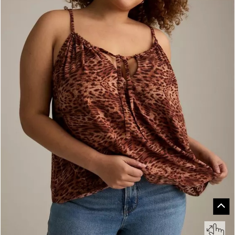 Torrid Brown Camisole with Tie Front and Relaxed Fit